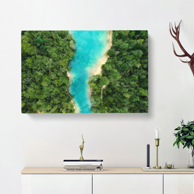 Saint Cassien Lake In France Painting - Wrapped Canvas