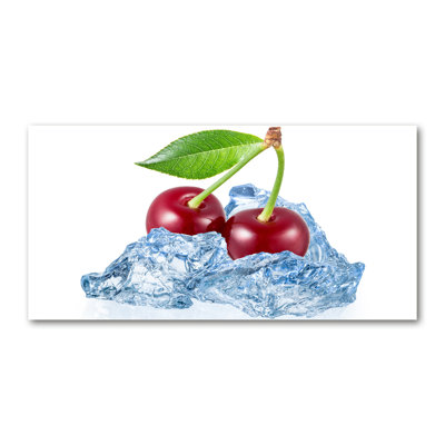 Cherry With Ice - No Frame Print on Canvas