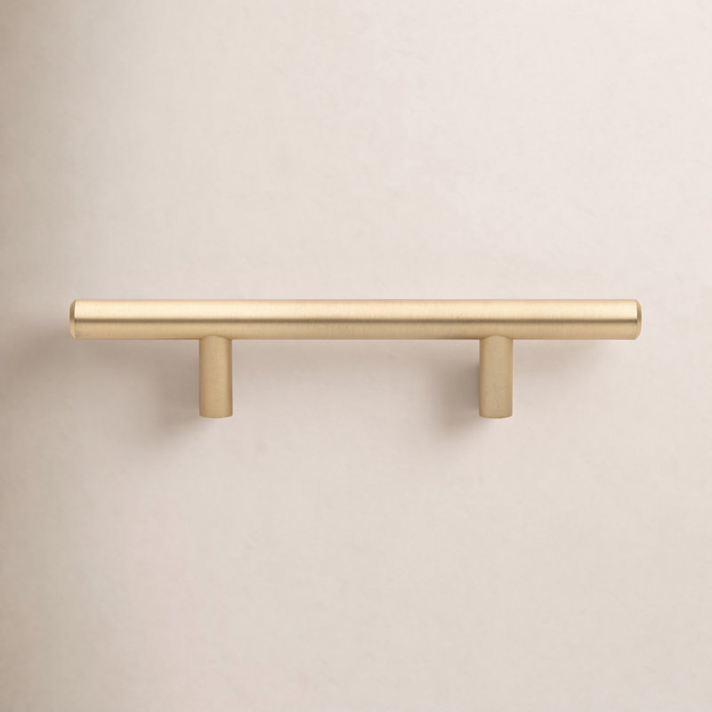 Poignée barre Roman, Or satiné, 5 1/16"