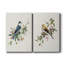 «Spring Song Gray Jay», ensemble de 2 reproductions d'art texturé sur toile tendue-73934226