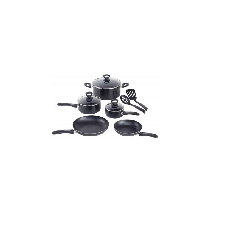 Mirro 10-Piece Get-A-Grip 24-in Aluminum Cookware Set with Lid(s