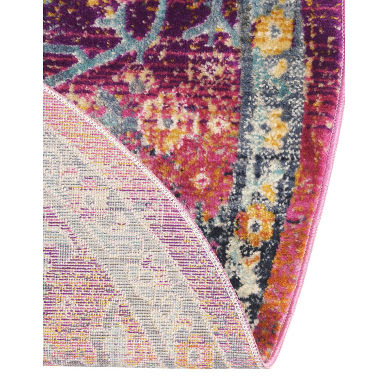 Floral Indoor Rug, Round 3'7"
