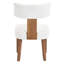 Ensemble de 4 chaises d'appoint rembourrées en bois massif avec dossier incurvé-126127974-126127975-126127976
