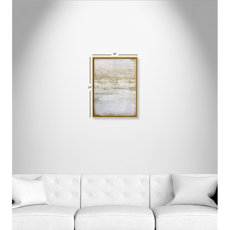 « golden whiteout-floater », peinture sur toile, H 24 po x l 18 po x P 2 po