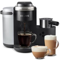 Sincreative Single Serve Coffee Maker with Milk Frother, Single Cup Coffee  Makers for K Cup Pod or Ground Coffee, Latte Cappuccino Coffee Machine with