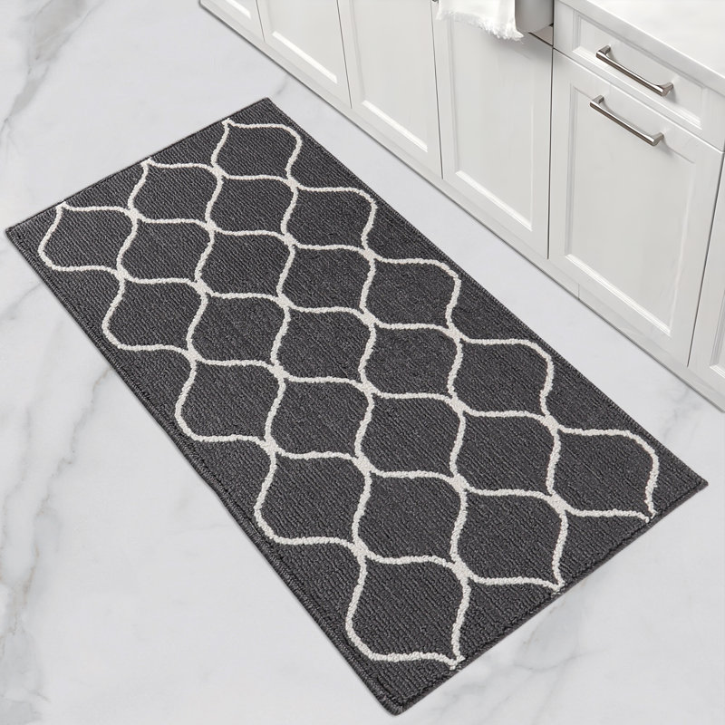 Non-Slip Kitchen Mat, Super Absorbent & Stain Resistant Washable Floor Rug for Kitchen, Laundry, Sink, Rectangle 24" x 48"