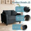 Fauteuil d'appoint surdimensionné en velours côtelé de 118 cm de large, fauteuil d'appoint à assise profonde avec coussins-1575491758