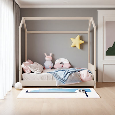 Velvet House Bed Wood Bed