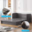 Grand lit escamotable Murphy avec grand tiroir de rangement et chargement USB, gris-640051898