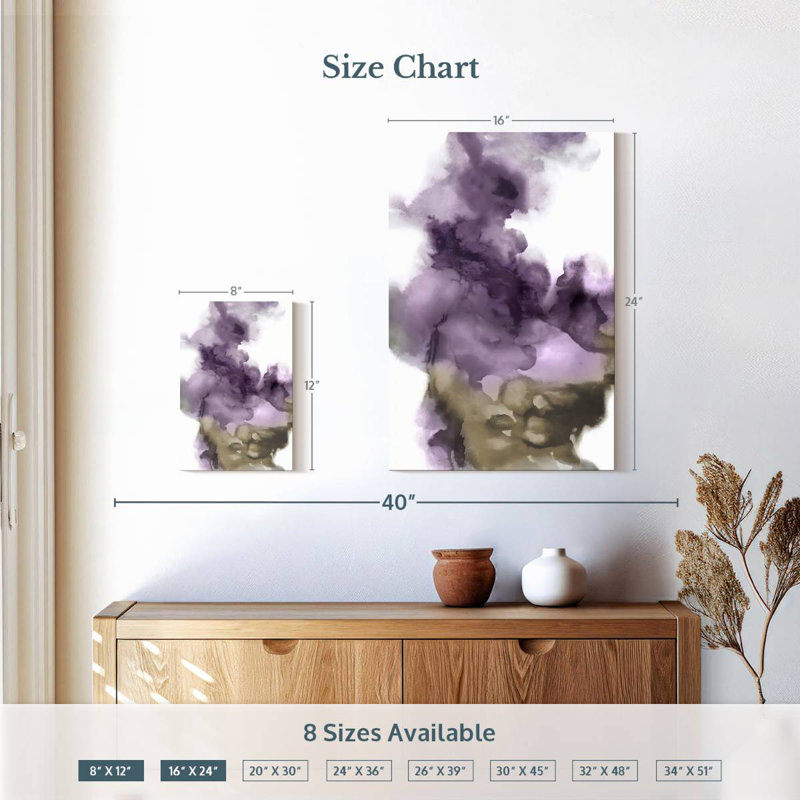 Avery Derive In Amethyst I, 12" H x 8" W