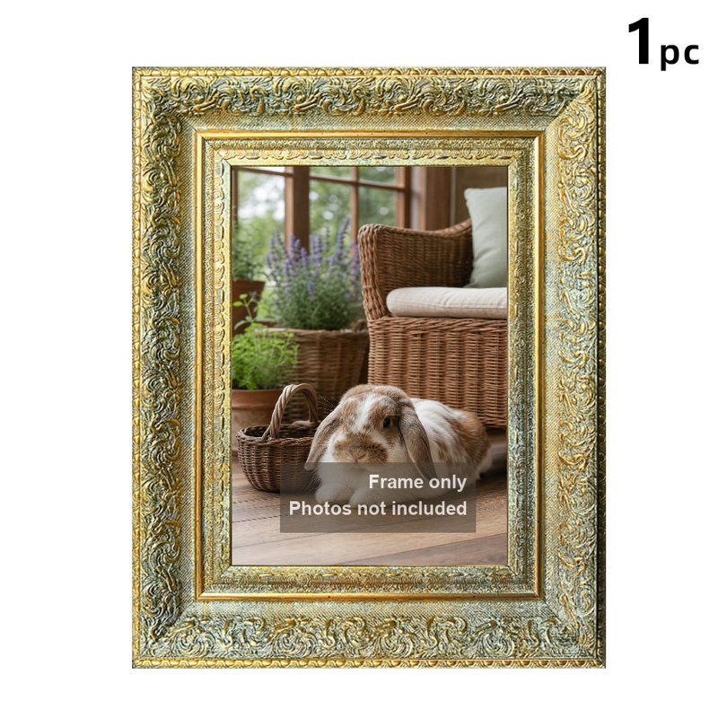 Cadre pour photo décoratif 5 pièces x 7 po or antique 5 pièces, Antique Gold, 1, L 5 po x H 7 po
