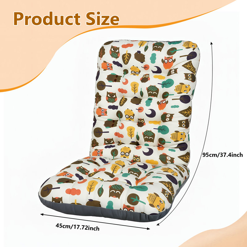 Coussin de chaise en lin / velours réversible 2-en-1 - Siège capitonné et dossier lombaire pour chaise de maison / bureau