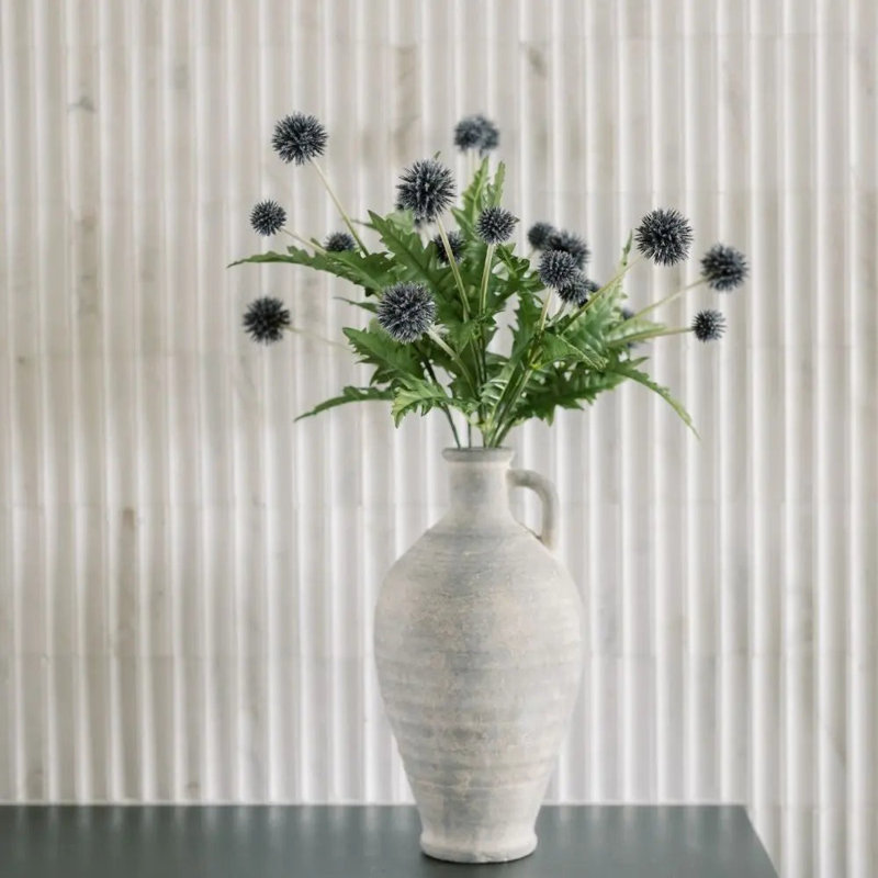 26" Artificial Blue Thistle Stems