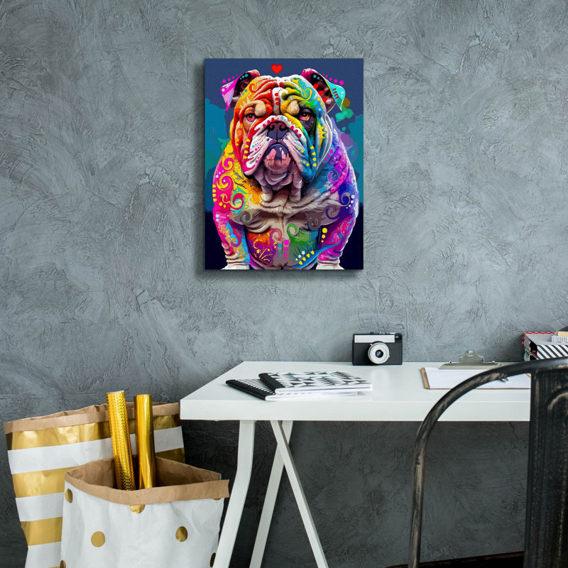 «The Unhumorable Bulldog» par Dean Russo, H 16 po x l 12 po