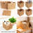 Scalloped Wicker Storage Baskets, Foldable Natural Square Bins For Shelves, Heavy-Duty Rope Hyacinth Seagrass Organizer Cubes, 4-Pack