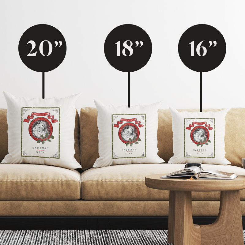 Housse de coussin Naughty Nice Holiday, H 20 po x l 20 po