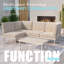 64cm Wide L-Shaped Patio Sectional