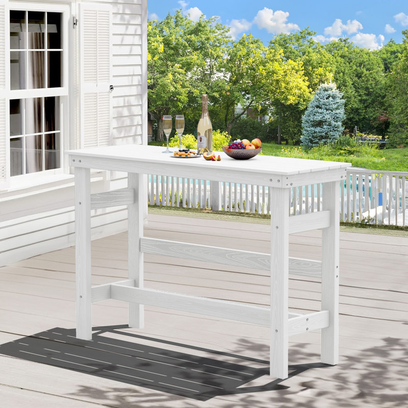 Raise Rectangular Outdoor Table, White