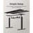 Huzaifa Adjustable Metal Base Standing Desk-195447697
