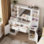 Ensemble coiffeuse avec miroir lumineux, coiffeuse de maquillage moderne Johnetta