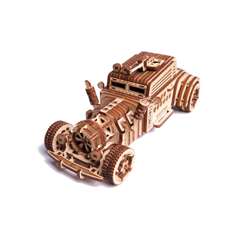 Casse-tête en bois, voiture apocalyptique