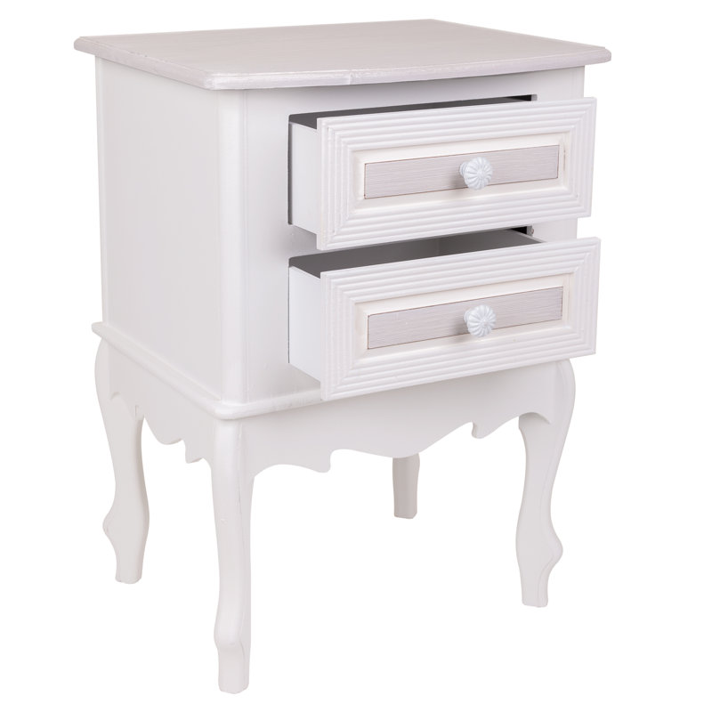 Bennet 42cm W Manufactured Wood Bedside Table