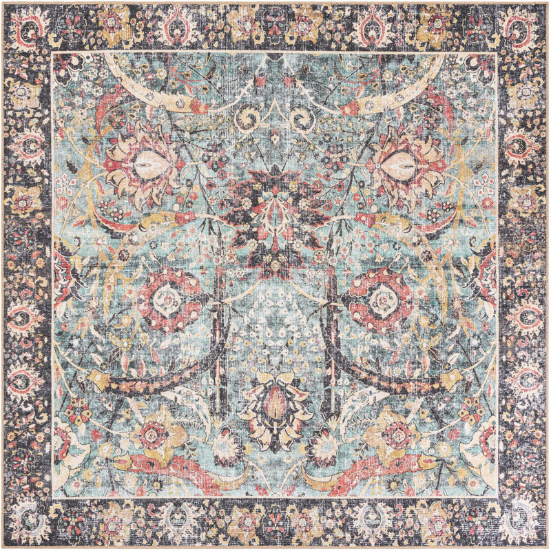 Bungalow Rose Ariel Timeless Rug, Carré 7 pi 10 po x 7 pi 10 po