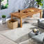 Spacious Walnut Dining Table, Engineered Wood, Rustic Charm, Perfect For Family Gatherings