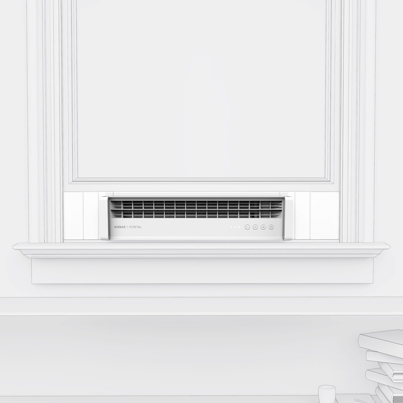 Sharper Image PORTAL Window Fan with Reversible Exhaust Mode, White