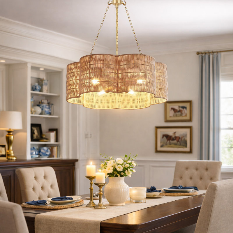 Lustre tambour 20 po Coastal Boho