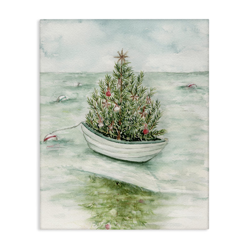 "Beachy Christmas Tree", art mural par Melissa Hyatt, H 48 po x l 36 po