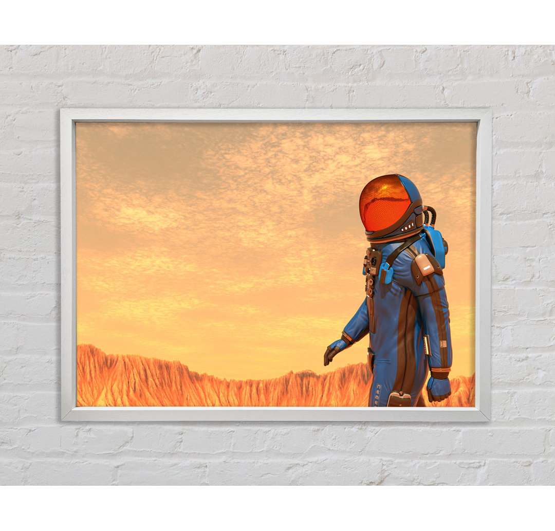 The Space Man In Mars - Einzelbildrahmen Kunstdrucke auf Leinwand