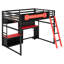 Lit mezzanine en bois avec bureau-185885967