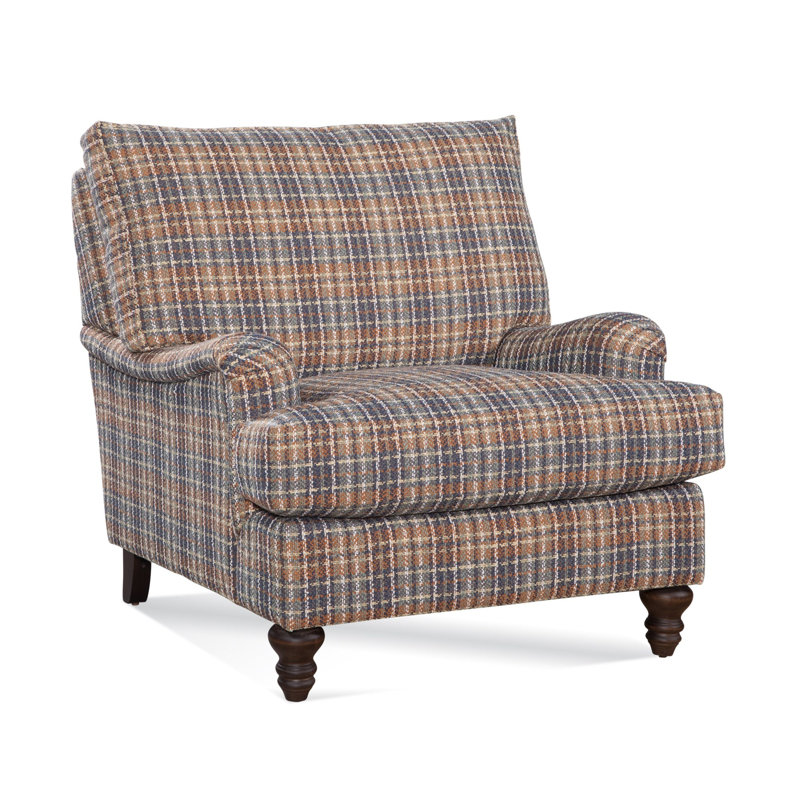 Luna Upholstered Armchair, Yellow Leopard; 0742-32, Flax