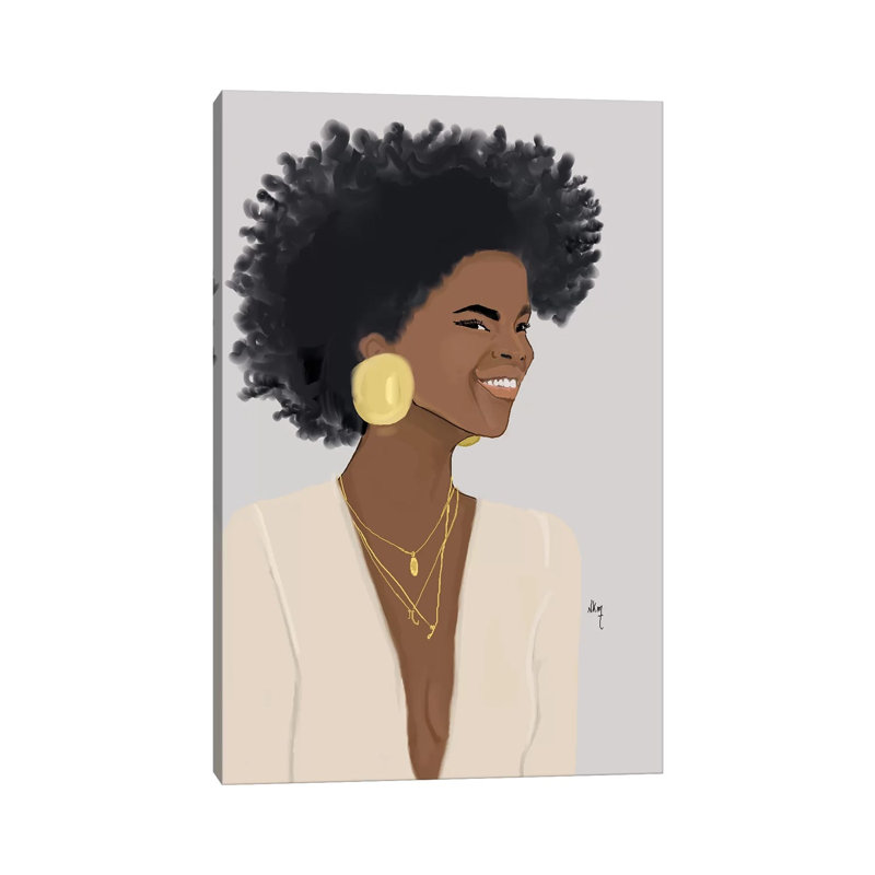 Big Smiley by Nicholle Kobi - Print on Canvas, Wrapped Canvas, 66.04 cm H x 45.72 cm W x 1.91 cm D