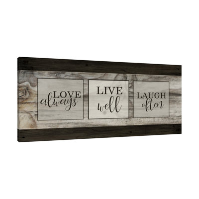 " Love Live Laugh Plank " by Kimberly Allen