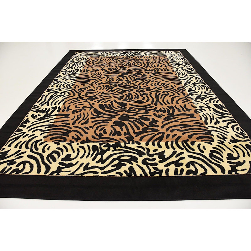 Testerman Animal Print Indoor Rug, Rectangle 6'1" x 9'