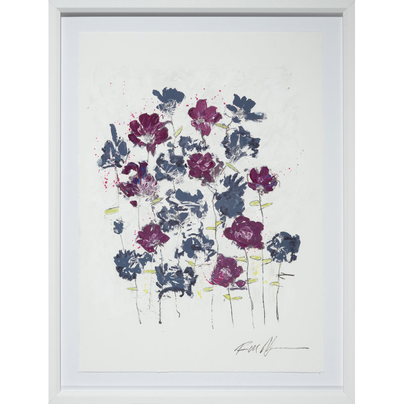 «Love Me Floral IV» par Robert Robinson - Peinture encadrée sur papier