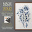 «Indigo Wild Roses I», reproduction encadrée de qualité supérieure - prête à être accrochée - aucun clou requis - aucun clou requis-460268825-460268824