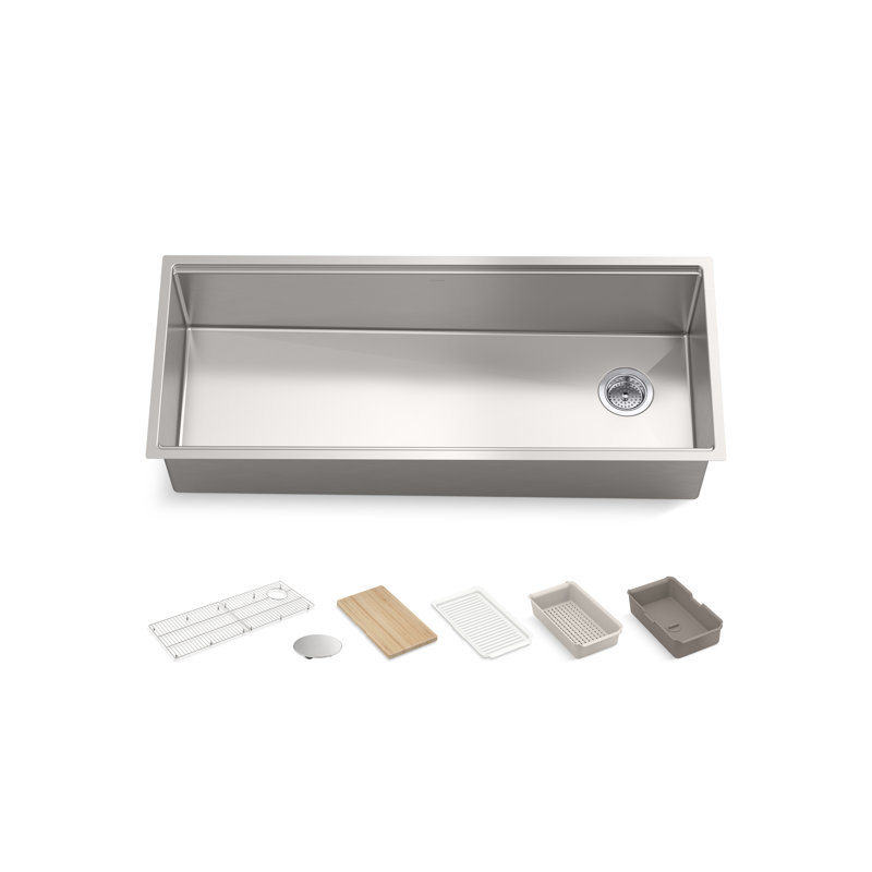 Strive® 44 In. Undermount Single-Bowl Workstation Kitchen Sink