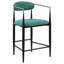 Chaise de comptoir rembourrée en tissu vert Renfroe (sans la table)-1908334482-1908334480