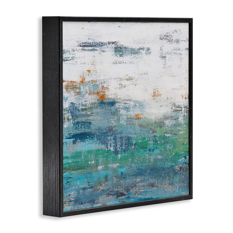 Dégradé de peinture, estampe numérique par Hilary Winfield, H 12 po x l 12 po, Giclée encadrée noir minuit