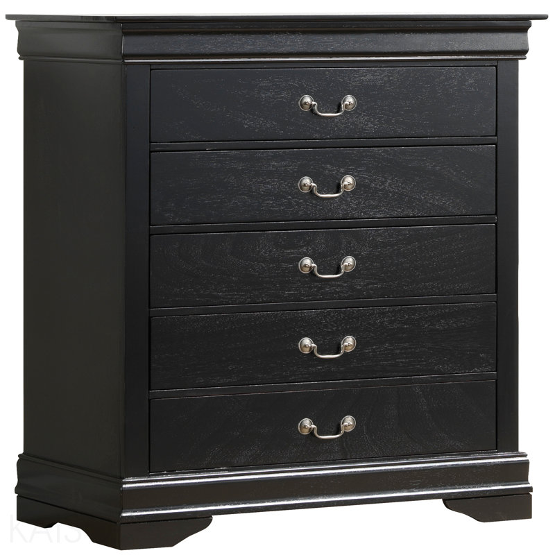 Charmant coffre de rangement traditionnel noir