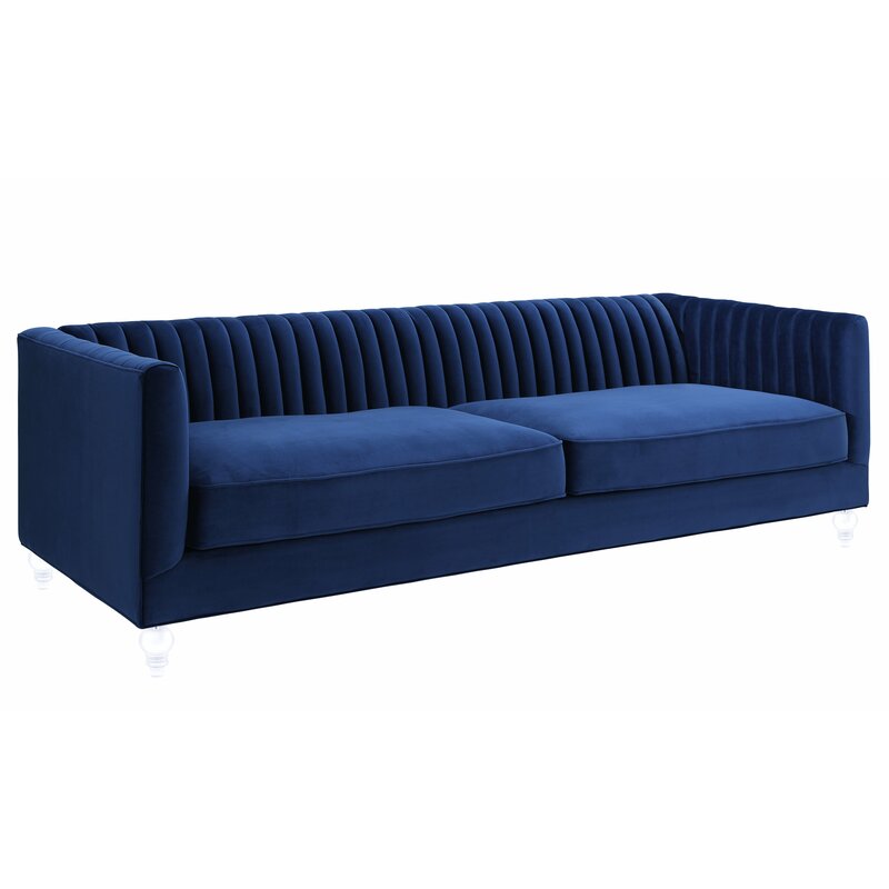 Willa Arlo Interiors Draughn 89.4'' Velvet Sofa & Reviews | Wayfair