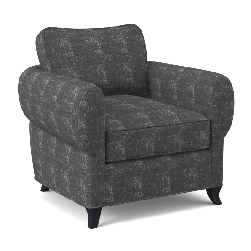 Cocoon Armchair, Vintage Ebony, Maya Cyan Polyester Blend