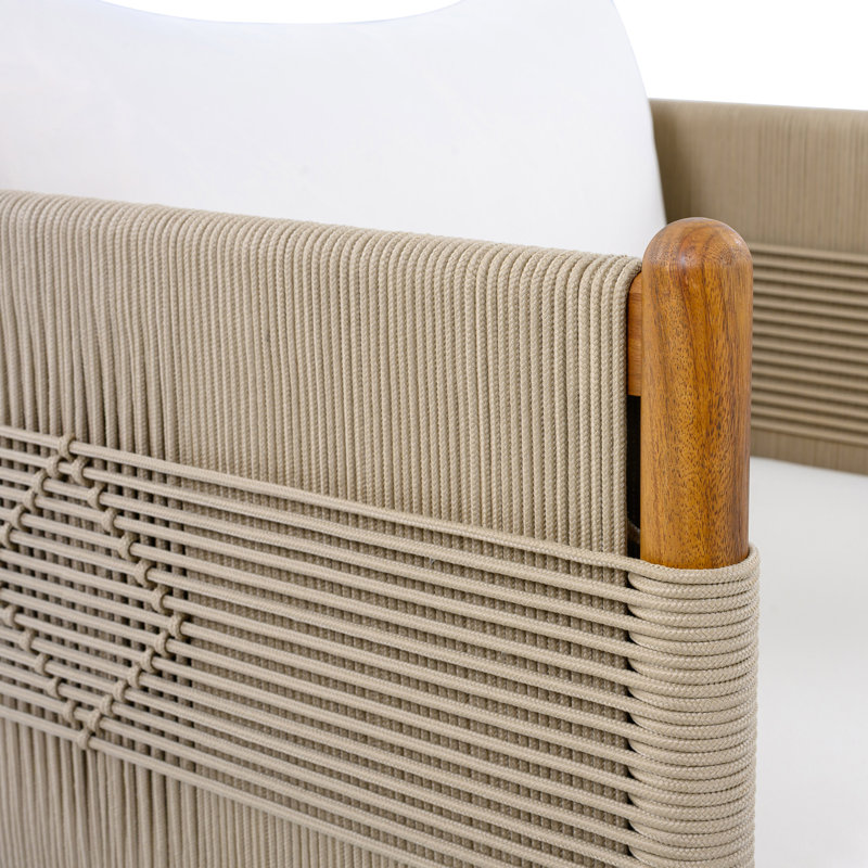 Méridienne d'extérieur Lolan, Brun / Beige