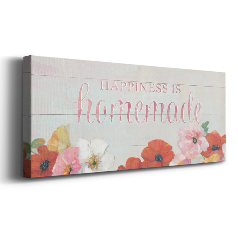 " Happiness Is Homemade ", 8" H x 20" W x 1.5" D