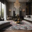 Tapis gris soyeux et moelleux-100901732