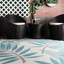 Tapis bleu sarcelle / ivoire Rowley-19345937