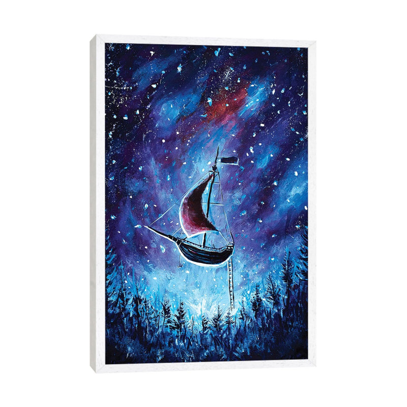 Pirate Ship In Cosmos by Valery Rybakow - Gallery-Wrapped Canvas Giclée on Canvas, 66.04 cm H x 45.72 cm W